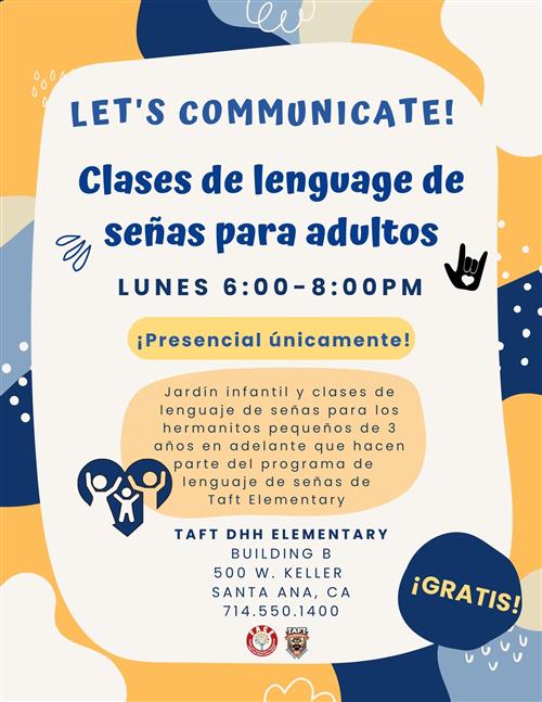 ASL Monday Classes 